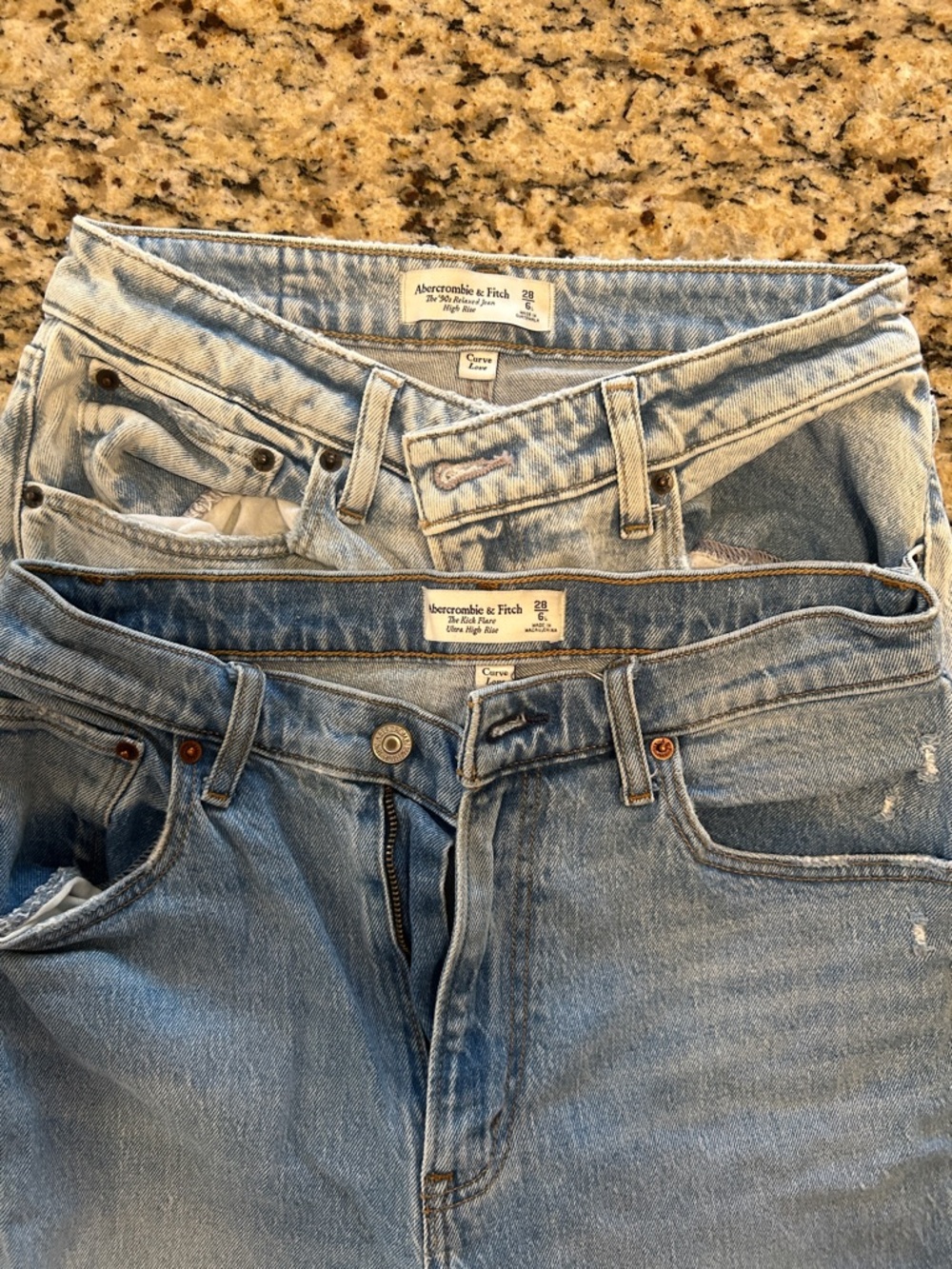 Abercrombie & Fitch Light Blue High Rise Women's Jeans - 2 pair of jeans